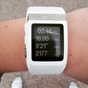 White Nike GPS Watch 18 miles