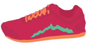 running shoe graphic
