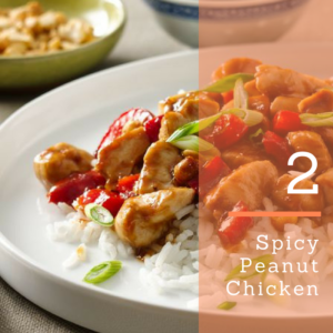 Spicy Peanut Chicken with Rice
